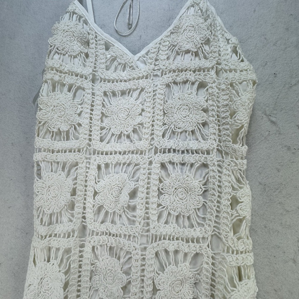 NEW Patchwork Crochet Knit Here Comes The Sun Midi Dress Womens‎ XS / Small Boho - Picture 10 of 11
